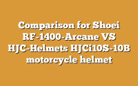 Comparison for Shoei RF-1400-Arcane VS HJC-Helmets HJCi10S-10B motorcycle helmet