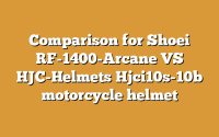 Comparison for Shoei RF-1400-Arcane VS HJC-Helmets Hjci10s-10b motorcycle helmet