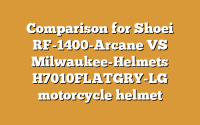 Comparison for Shoei RF-1400-Arcane VS Milwaukee-Helmets H7010FLATGRY-LG motorcycle helmet