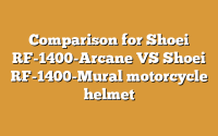 Comparison for Shoei RF-1400-Arcane VS Shoei RF-1400-Mural motorcycle helmet