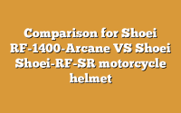 Comparison for Shoei RF-1400-Arcane VS Shoei Shoei-RF-SR motorcycle helmet