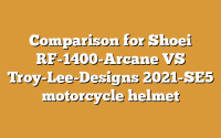 Comparison for Shoei RF-1400-Arcane VS Troy-Lee-Designs 2021-SE5 motorcycle helmet