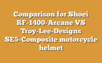 Comparison for Shoei RF-1400-Arcane VS Troy-Lee-Designs SE5-Composite motorcycle helmet