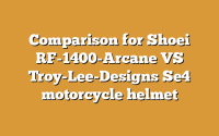 Comparison for Shoei RF-1400-Arcane VS Troy-Lee-Designs Se4 motorcycle helmet