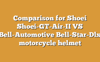 Comparison for Shoei Shoei-GT-Air-II VS Bell-Automotive Bell-Star-Dlx motorcycle helmet