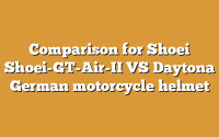 Comparison for Shoei Shoei-GT-Air-II VS Daytona German motorcycle helmet