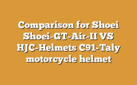 Comparison for Shoei Shoei-GT-Air-II VS HJC-Helmets C91-Taly motorcycle helmet