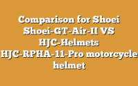 Comparison for Shoei Shoei-GT-Air-II VS HJC-Helmets HJC-RPHA-11-Pro motorcycle helmet