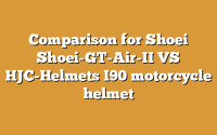 Comparison for Shoei Shoei-GT-Air-II VS HJC-Helmets I90 motorcycle helmet
