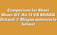 Comparison for Shoei Shoei-GT-Air-II VS SHARK Dskwal-2-Shigan motorcycle helmet