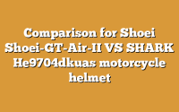 Comparison for Shoei Shoei-GT-Air-II VS SHARK He9704dkuas motorcycle helmet