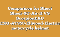Comparison for Shoei Shoei-GT-Air-II VS ScorpionEXO EXO-AT950-Ellwood-Electric motorcycle helmet