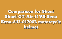 Comparison for Shoei Shoei-GT-Air-II VS Sena Sena-843-01700L motorcycle helmet