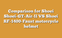 Comparison for Shoei Shoei-GT-Air-II VS Shoei RF-1400-Faust motorcycle helmet