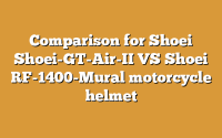 Comparison for Shoei Shoei-GT-Air-II VS Shoei RF-1400-Mural motorcycle helmet