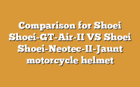 Comparison for Shoei Shoei-GT-Air-II VS Shoei Shoei-Neotec-II-Jaunt motorcycle helmet