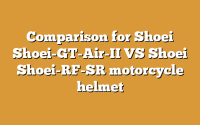 Comparison for Shoei Shoei-GT-Air-II VS Shoei Shoei-RF-SR motorcycle helmet