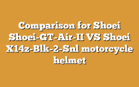 Comparison for Shoei Shoei-GT-Air-II VS Shoei X14z-Blk-2-Snl motorcycle helmet