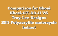 Comparison for Shoei Shoei-GT-Air-II VS Troy-Lee-Designs SE4-Polyacrylite motorcycle helmet