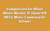 Comparison for Shoei Shoei-Neotec-II-Jaunt VS BELL Moto-3 motorcycle helmet