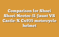 Comparison for Shoei Shoei-Neotec-II-Jaunt VS Castle-X Cx935 motorcycle helmet