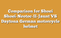 Comparison for Shoei Shoei-Neotec-II-Jaunt VS Daytona German motorcycle helmet