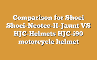 Comparison for Shoei Shoei-Neotec-II-Jaunt VS HJC-Helmets HJC-i90 motorcycle helmet