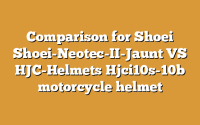 Comparison for Shoei Shoei-Neotec-II-Jaunt VS HJC-Helmets Hjci10s-10b motorcycle helmet