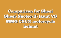 Comparison for Shoei Shoei-Neotec-II-Jaunt VS MMG CRUX motorcycle helmet