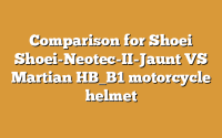 Comparison for Shoei Shoei-Neotec-II-Jaunt VS Martian HB_B1 motorcycle helmet