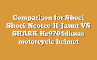 Comparison for Shoei Shoei-Neotec-II-Jaunt VS SHARK He9704dkuas motorcycle helmet