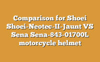 Comparison for Shoei Shoei-Neotec-II-Jaunt VS Sena Sena-843-01700L motorcycle helmet