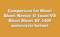 Comparison for Shoei Shoei-Neotec-II-Jaunt VS Shoei Shoei-RF-1400 motorcycle helmet