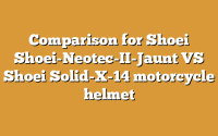 Comparison for Shoei Shoei-Neotec-II-Jaunt VS Shoei Solid-X-14 motorcycle helmet