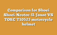 Comparison for Shoei Shoei-Neotec-II-Jaunt VS TORC T10523 motorcycle helmet