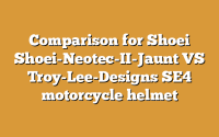 Comparison for Shoei Shoei-Neotec-II-Jaunt VS Troy-Lee-Designs SE4 motorcycle helmet