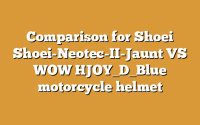 Comparison for Shoei Shoei-Neotec-II-Jaunt VS WOW HJOY_D_Blue motorcycle helmet