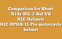 Comparison for Shoei X14z-Blk-2-Snl VS HJC-Helmets HJC-RPHA-11-Pro motorcycle helmet
