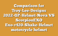 Comparison for Troy-Lee-Designs 2022-GP-Helmet-Nova VS ScorpionEXO Exo-r420-Shake-Helmet motorcycle helmet