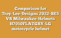 Comparison for Troy-Lee-Designs 2022-SE5 VS Milwaukee-Helmets H7010FLATGRY-LG motorcycle helmet