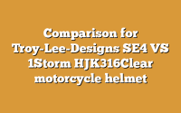 Comparison for Troy-Lee-Designs SE4 VS 1Storm HJK316Clear motorcycle helmet