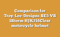Comparison for Troy-Lee-Designs SE5 VS 1Storm HJK316Clear motorcycle helmet