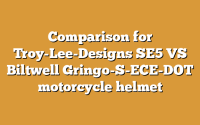 Comparison for Troy-Lee-Designs SE5 VS Biltwell Gringo-S-ECE-DOT motorcycle helmet