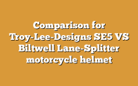 Comparison for Troy-Lee-Designs SE5 VS Biltwell Lane-Splitter motorcycle helmet