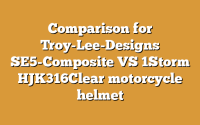 Comparison for Troy-Lee-Designs SE5-Composite VS 1Storm HJK316Clear motorcycle helmet