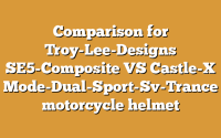 Comparison for Troy-Lee-Designs SE5-Composite VS Castle-X Mode-Dual-Sport-Sv-Trance motorcycle helmet