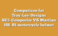 Comparison for Troy-Lee-Designs SE5-Composite VS Martian HB_B1 motorcycle helmet