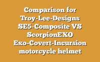 Comparison for Troy-Lee-Designs SE5-Composite VS ScorpionEXO Exo-Covert-Incursion motorcycle helmet