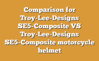 Comparison for Troy-Lee-Designs SE5-Composite VS Troy-Lee-Designs SE5-Composite motorcycle helmet