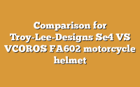 Comparison for Troy-Lee-Designs Se4 VS VCOROS FA602 motorcycle helmet